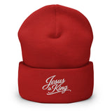 Jesus is King Script Beanie-Victory Apparel, Inc.