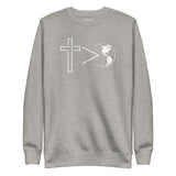 Cross Is Greater Pullover Sweatshirt-Victory Apparel, Inc.