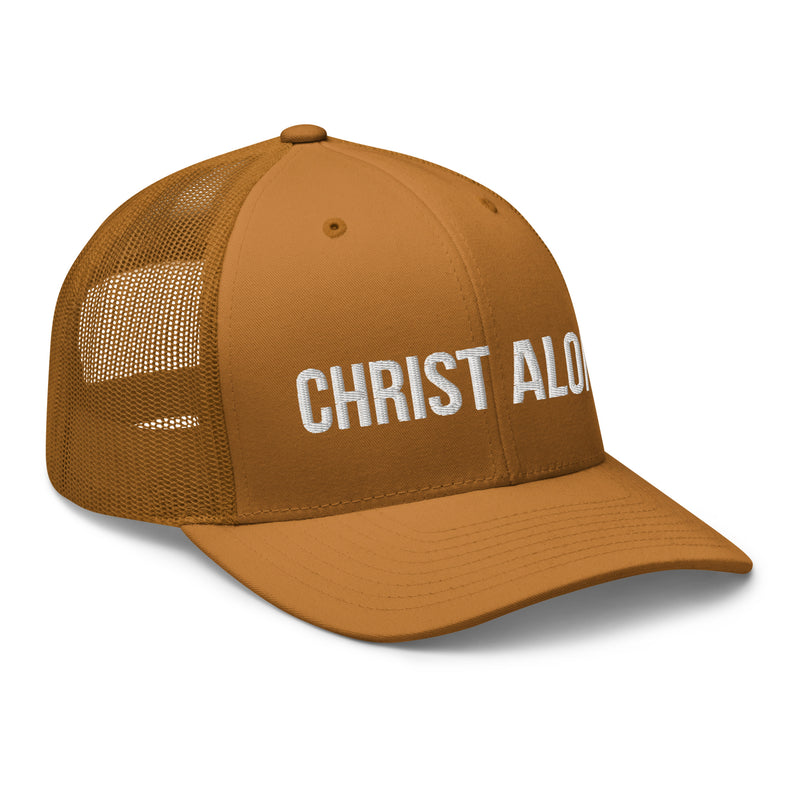 Christ Alone Trucker Hat-Victory Apparel, Inc.