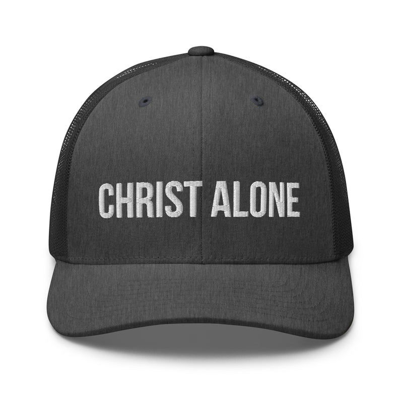 Christ Alone Trucker Hat-Victory Apparel, Inc.