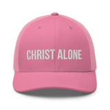 Christ Alone Trucker Hat-Victory Apparel, Inc.