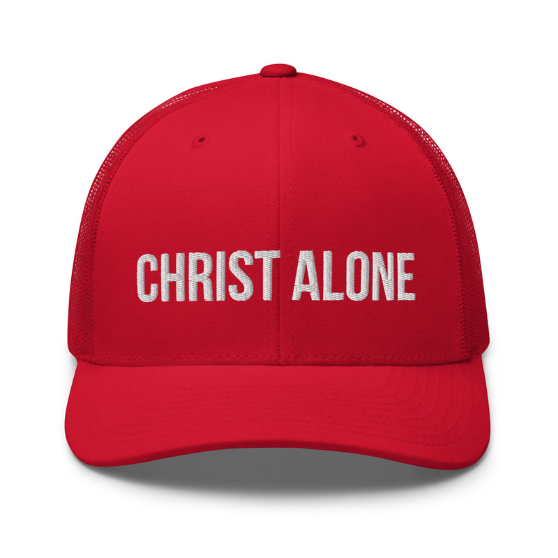 Christ Alone Trucker Hat-Victory Apparel, Inc.