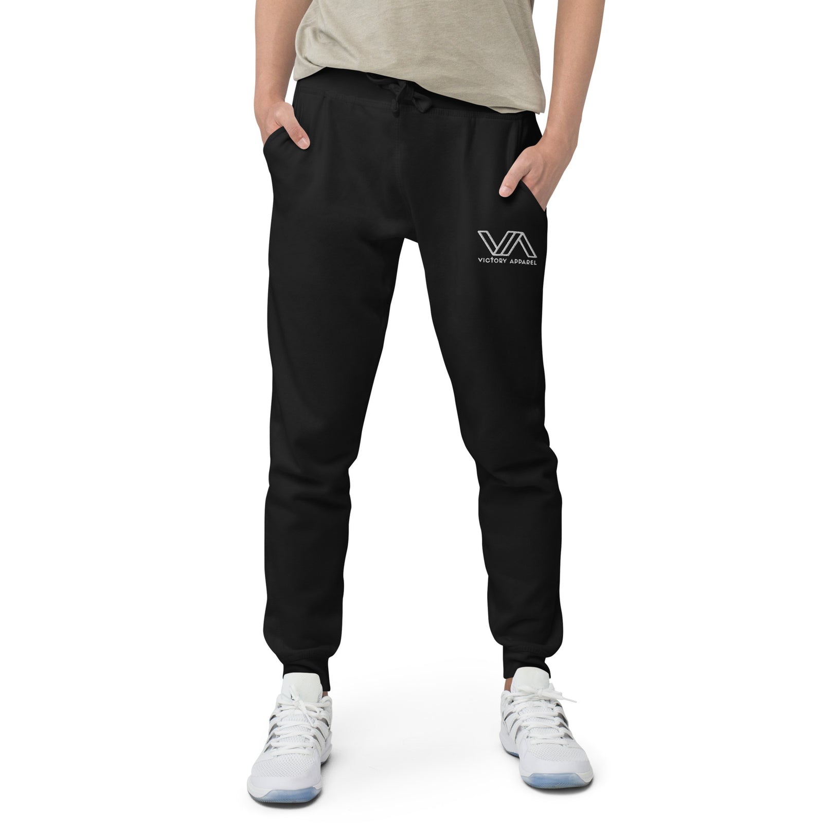 unisex-fleece-sweatpants-black