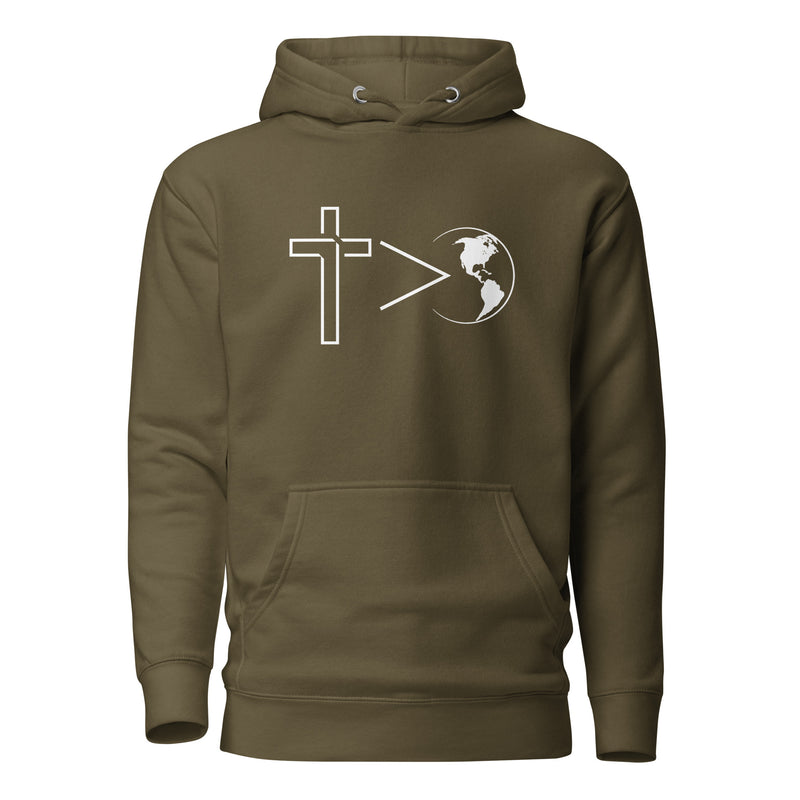 Cross is Greater Hoodie-Victory Apparel, Inc.