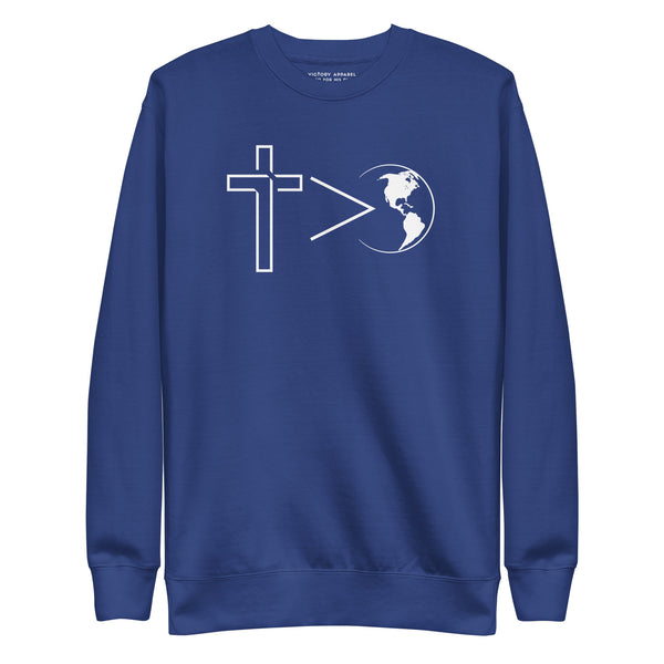 Cross Is Greater Pullover Sweatshirt-Victory Apparel, Inc.