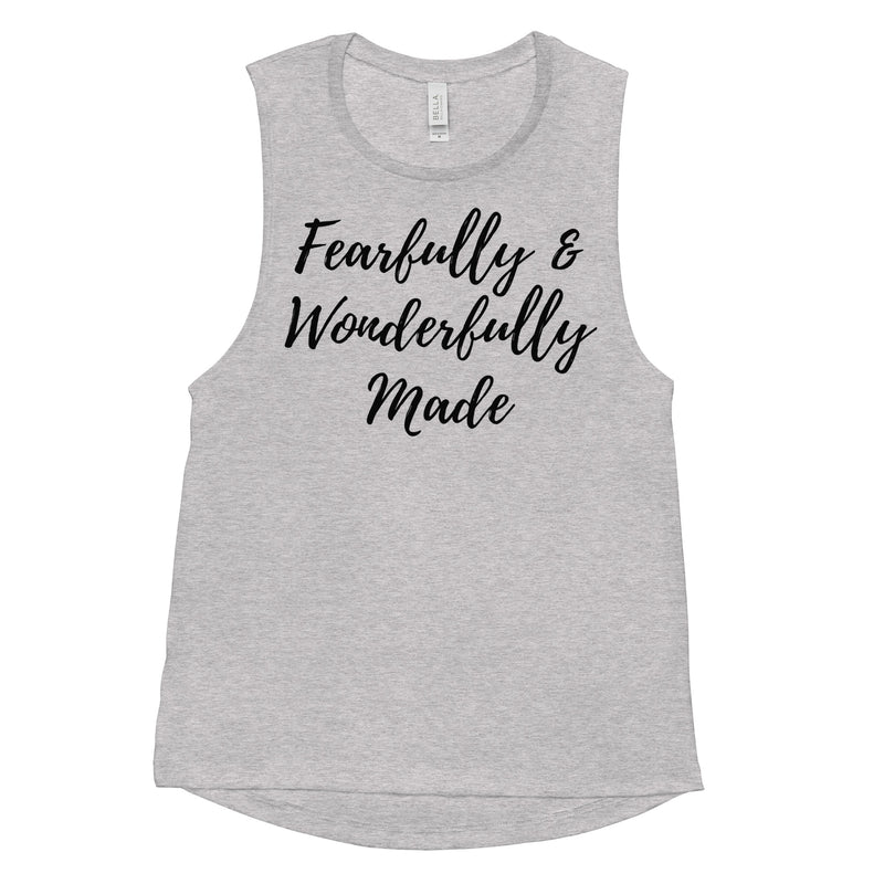 Fearfully & Wonderfully Made Women's Muscle Tank-Victory Apparel, Inc.