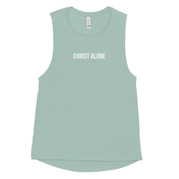 Christ Alone Women's Muscle Tank-Victory Apparel, Inc.