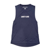 Christ Alone Women's Muscle Tank (Midnight)-Victory Apparel, Inc.