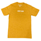 Christ Alone Tee (Antique Gold)-Victory Apparel, Inc.