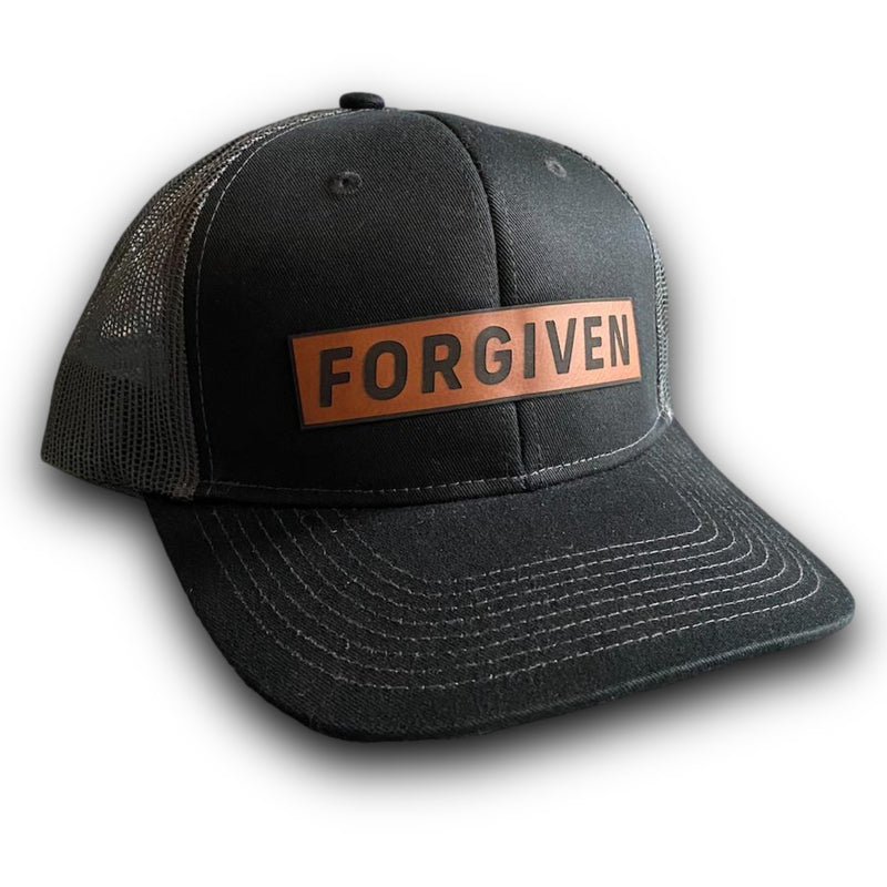 Forgiven Leather Patch Hat (Black/Charcoal)-Victory Apparel, Inc.