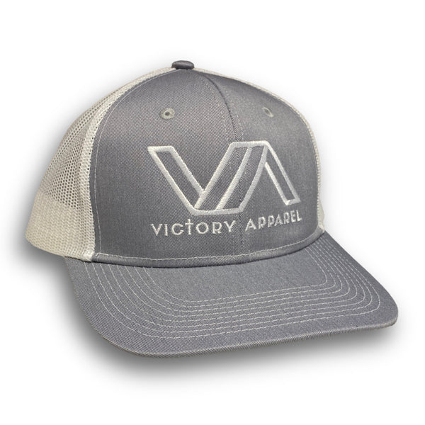 Victory Apparel Trucker Hat (Grey/White)-Victory Apparel, Inc.