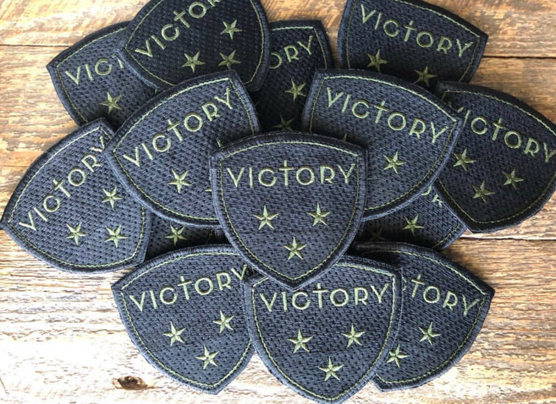 Victory Badge Patch (Black/Military Green)-Victory Apparel, Inc.