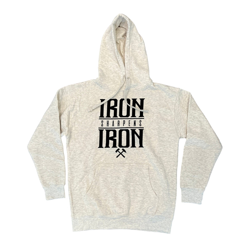 Iron Sharpens Iron Hoodie (Oatmeal)-Victory Apparel, Inc.