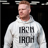 Iron Sharpens Iron Hoodie (Oatmeal)-Victory Apparel, Inc.