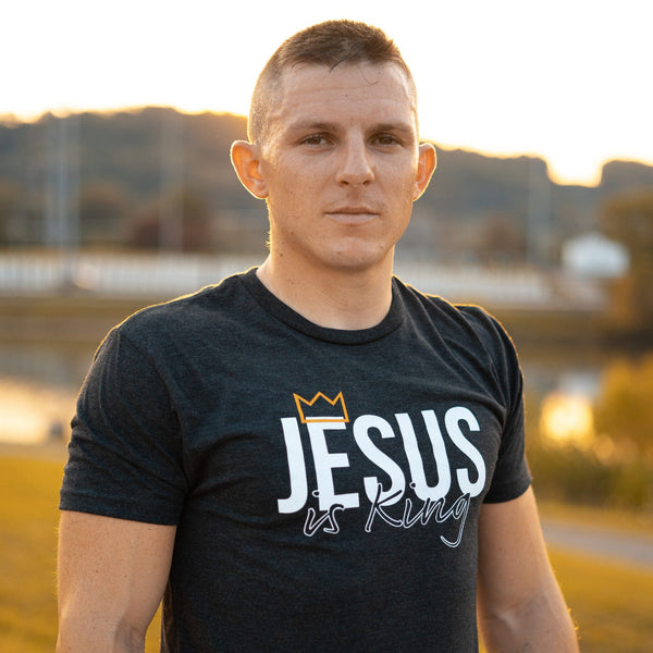 Jesus is King Tee Vintage Black