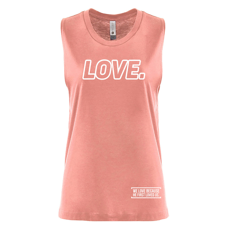 Love Women's Muscle Tank (Desert Pink)-Victory Apparel, Inc.
