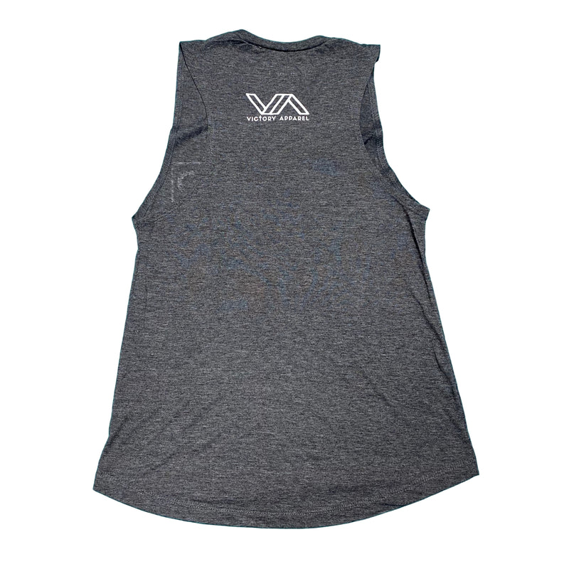 Unashamed Women's Muscle Tank (Charcoal)-Victory Apparel, Inc.