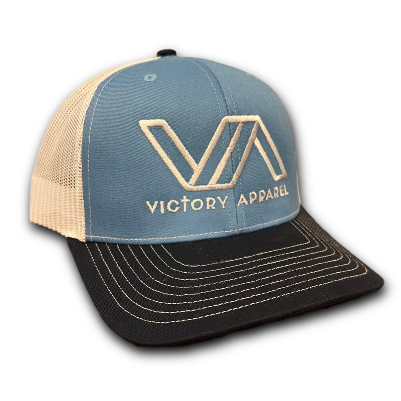 Victory Apparel Trucker Hat (Columbia Blue/Navy/White)-Victory Apparel, Inc.