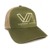Victory Apparel Trucker Hat (Moss/Khaki)-Victory Apparel, Inc.