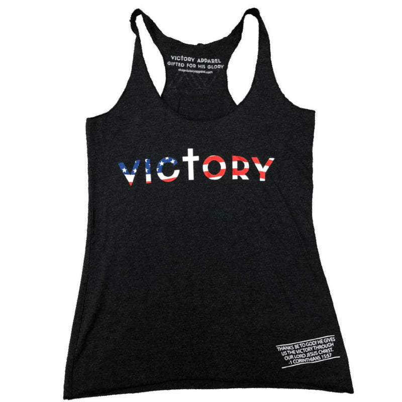 Victory Women's Tank (Vintage Black)-Victory Apparel, Inc.